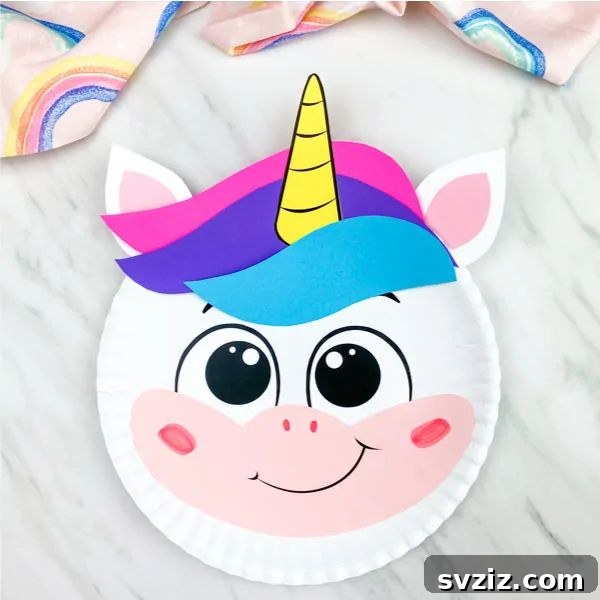 Paper Plate Unicorn Craft