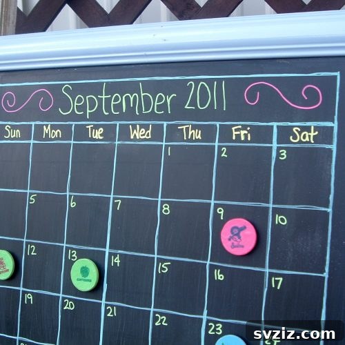 Unlock Your Productivity: Clever DIY Desk Organization 18 Magnetic Chalkboard Calendar