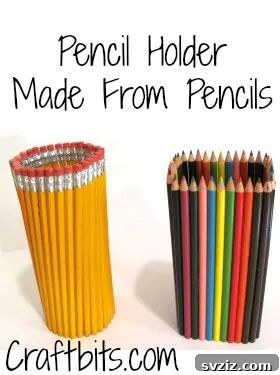 Unlock Your Productivity: Clever DIY Desk Organization 27 Pencil Holder made with Pencils