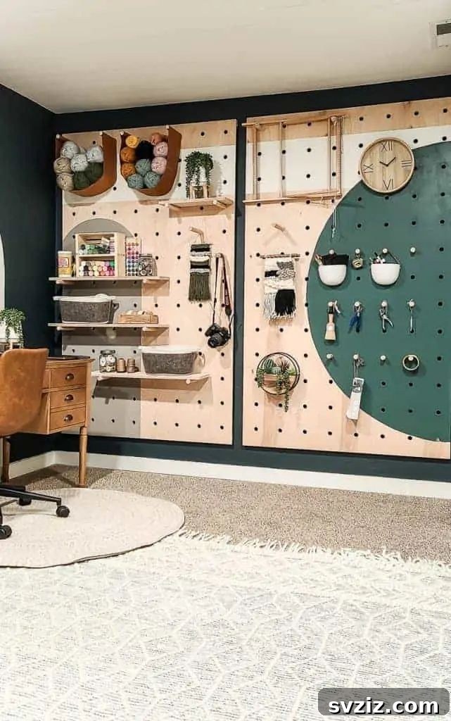 Unlock Your Productivity: Clever DIY Desk Organization 28 Pegboard Wall