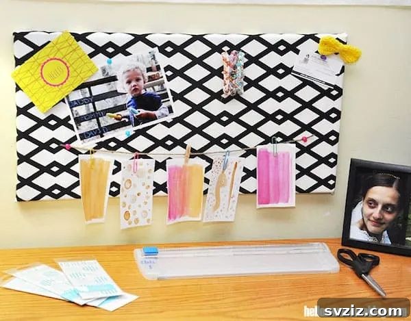 Unlock Your Productivity: Clever DIY Desk Organization 30 Canvas Bulletin Board