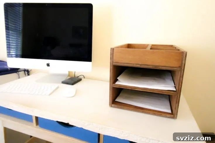 Unlock Your Productivity: Clever DIY Desk Organization 4 Wood Desk Organizer