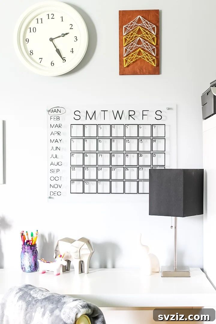 Unlock Your Productivity: Clever DIY Desk Organization 37 Acrylic Calendar