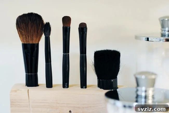 Unlock Your Productivity: Clever DIY Desk Organization 41 Makeup Brush Holder