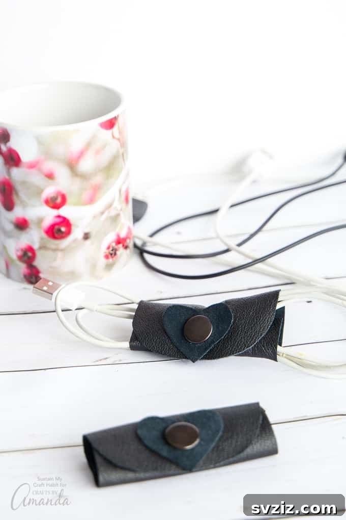Unlock Your Productivity: Clever DIY Desk Organization 6 Leather Cord Organizers