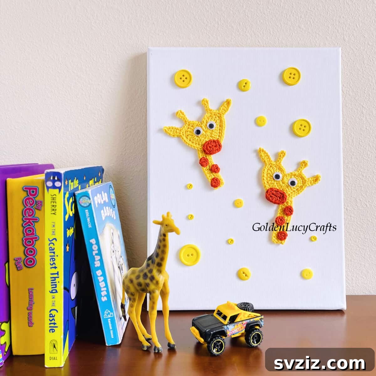 Giraffe Crochet Wall