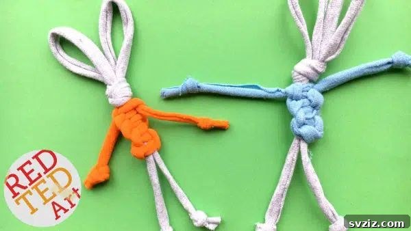 21 Macrame Projects: A Beginner's DIY Guide 19 Macrame Bunny from t-shirt yarn
