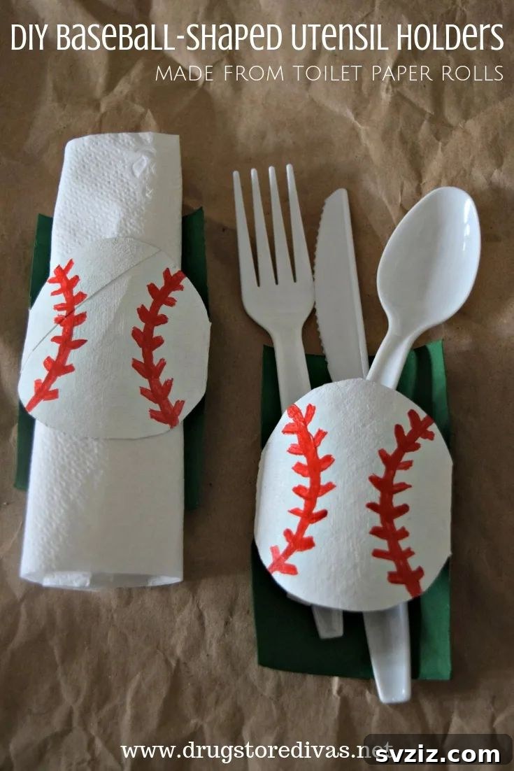 Baseball Utensil Holder