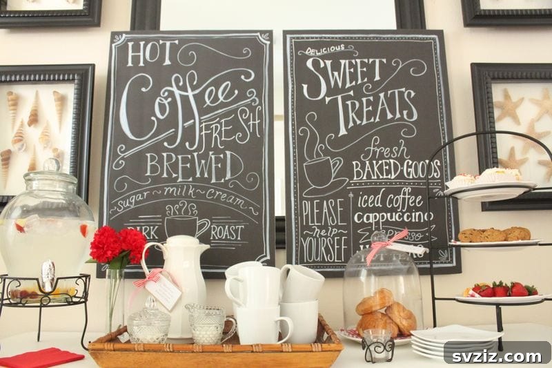 DIY Coffee-house-style Chalkboard from Dollar Tree foam board and paint pens