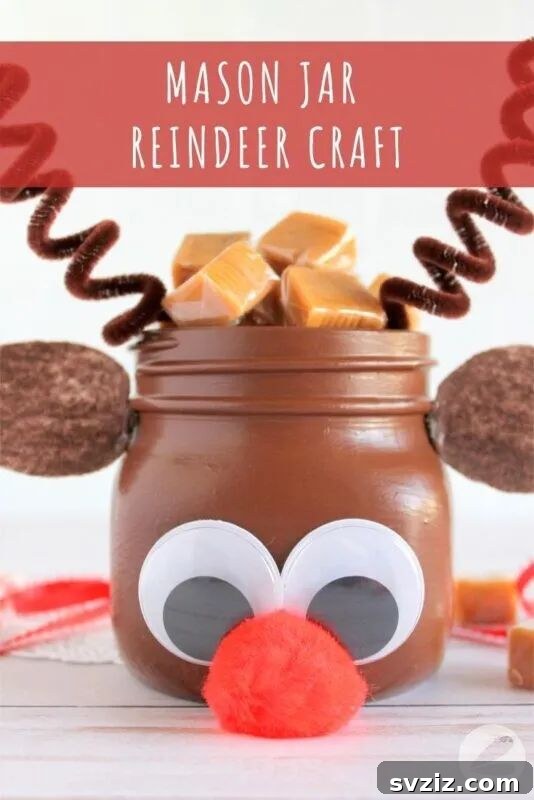 Reindeer Mason Jar Craft
