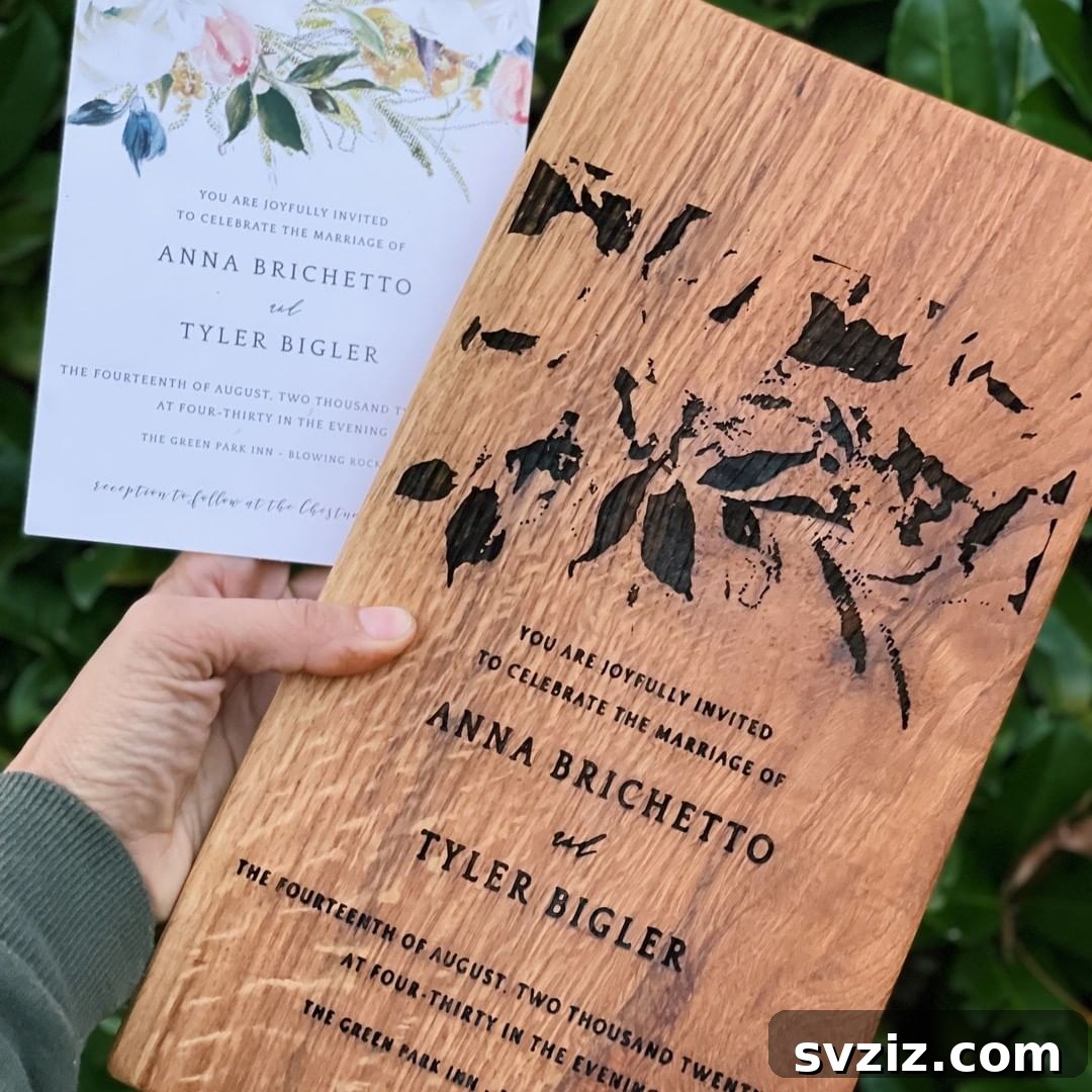 Rustic Wood Board Invite