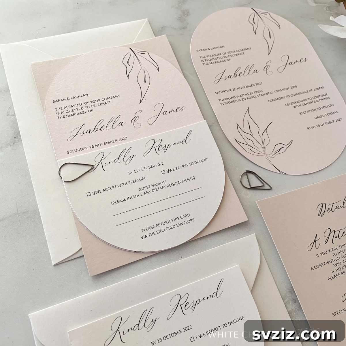 Opal Double Arch Invitation