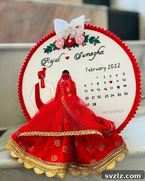 Embroidered Wedding Keepsake