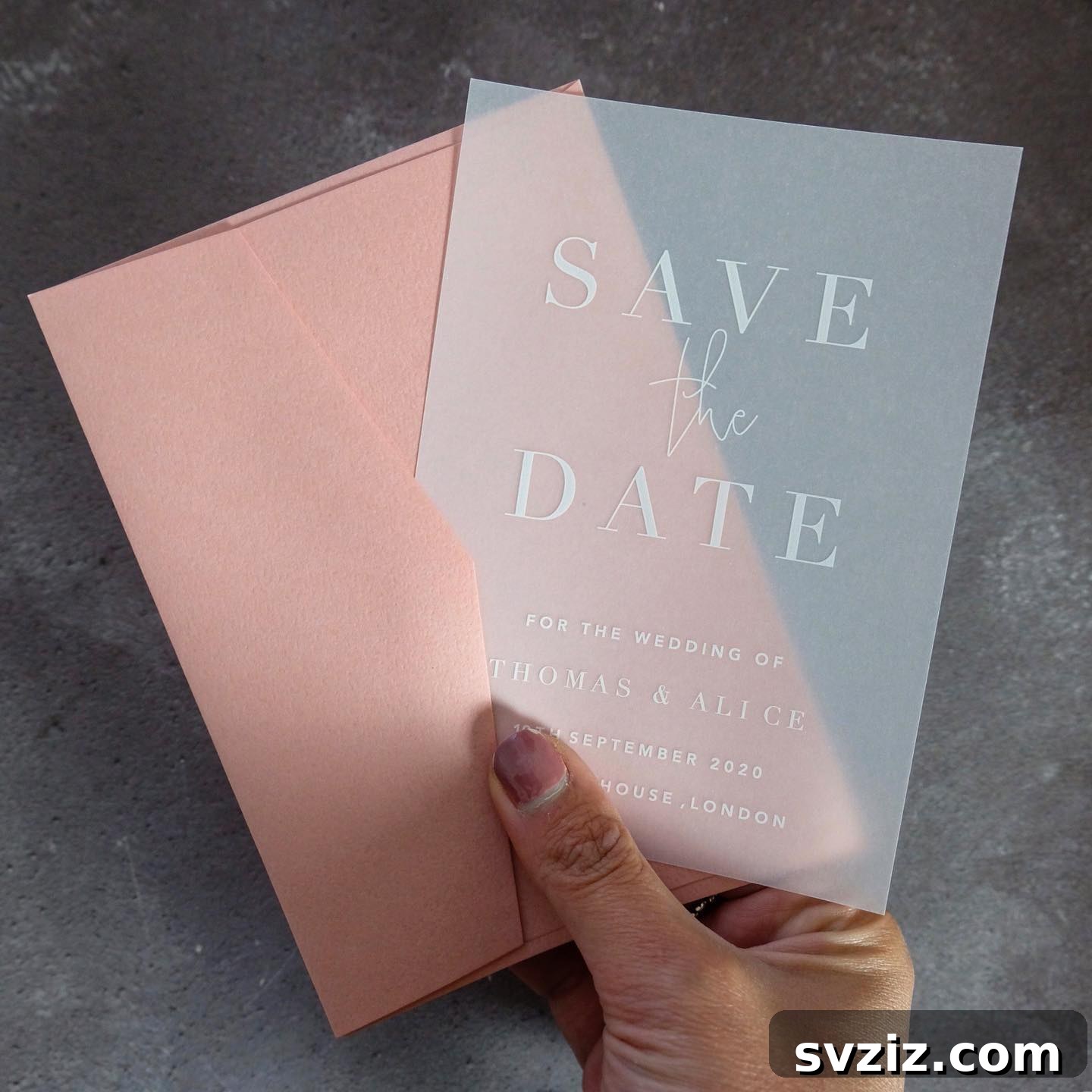 Minimalistic Vellum Invitation