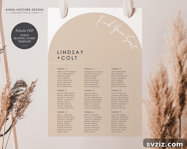 Unique Wedding Seating Chart Concepts 9 Minimalistic Boho-Chic Display