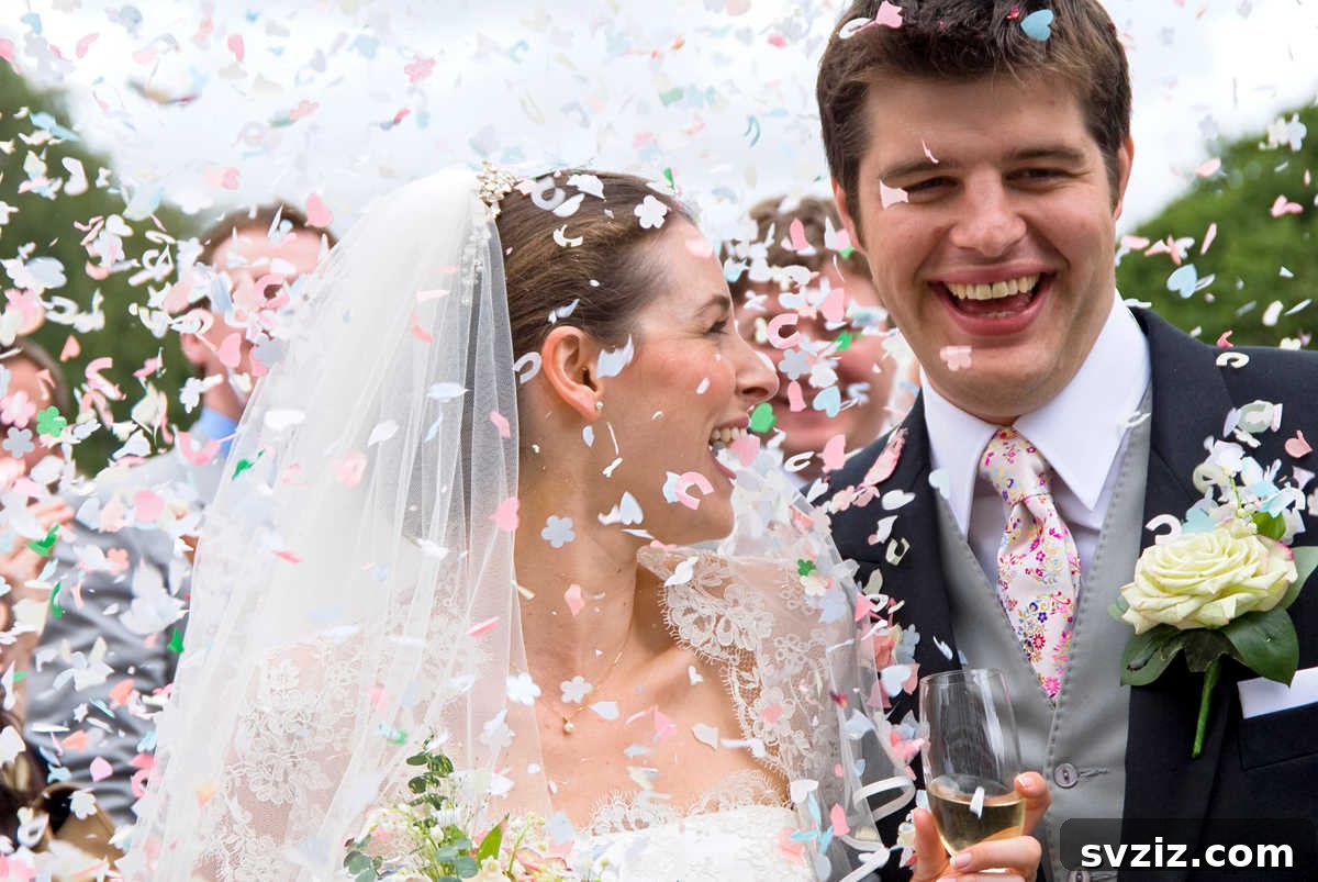 Confetti Drop wedding entrance