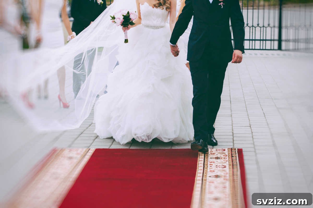 Red Carpet wedding entrance