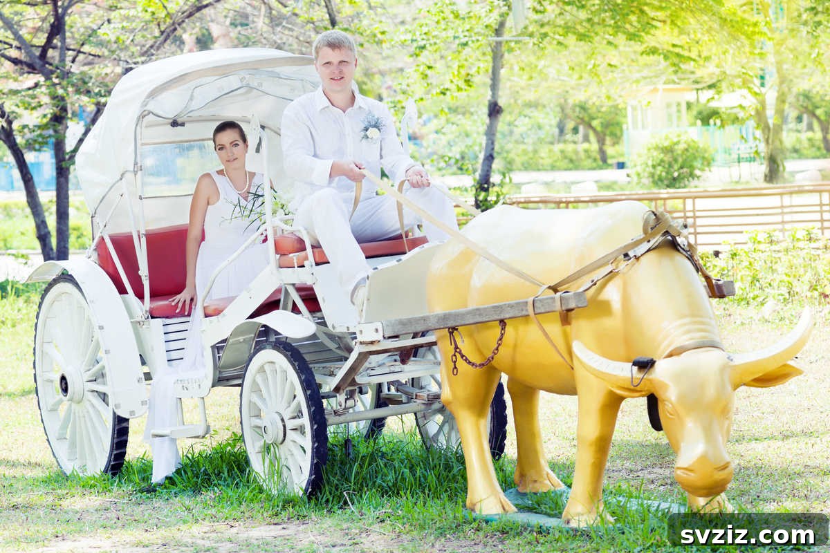 A Wagon wedding entrance