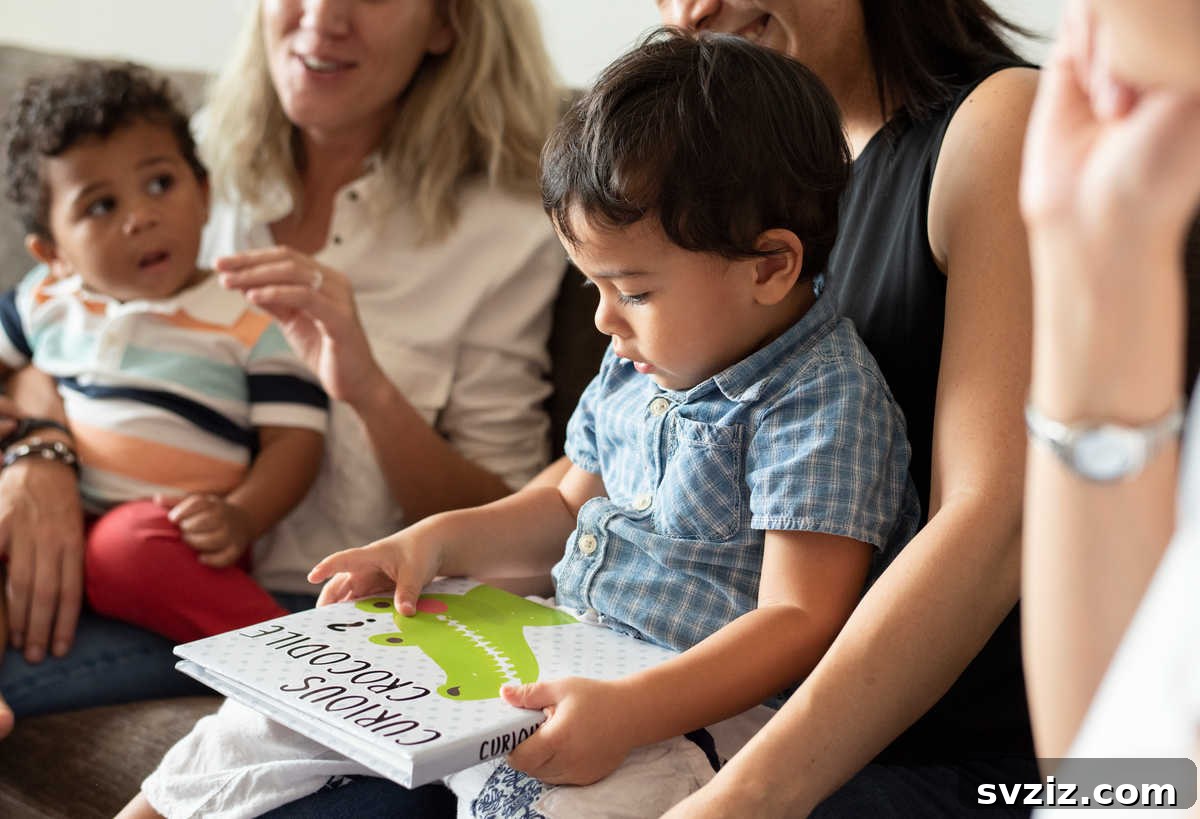 Parent and child engaging in interactive storytime with a pop-up book.