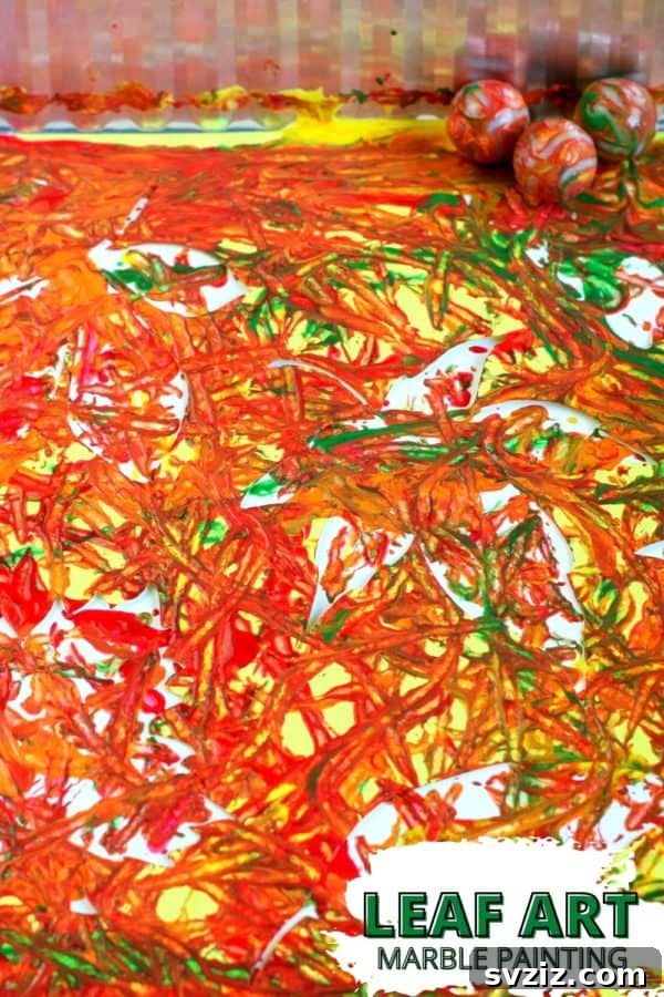 61 Charming & Simple Paintings for Aspiring Artists 33 Leaf Art Marble Painting, a creative process for unique patterns