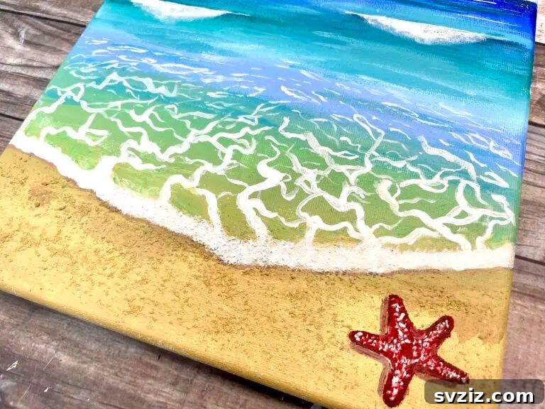 61 Charming & Simple Paintings for Aspiring Artists 36 Easy Beach Painting with Acrylics for Beginners, step by step tutorial