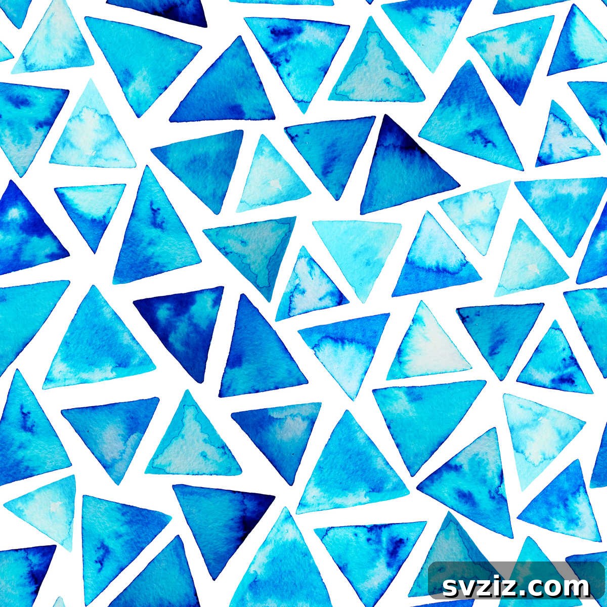 61 Charming & Simple Paintings for Aspiring Artists 45 Pattern with Watercolor Triangles, a geometric and colorful art project