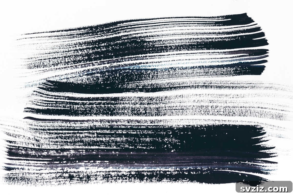 61 Charming & Simple Paintings for Aspiring Artists 52 Abstract Black Strokes on White, a bold and minimalist painting idea