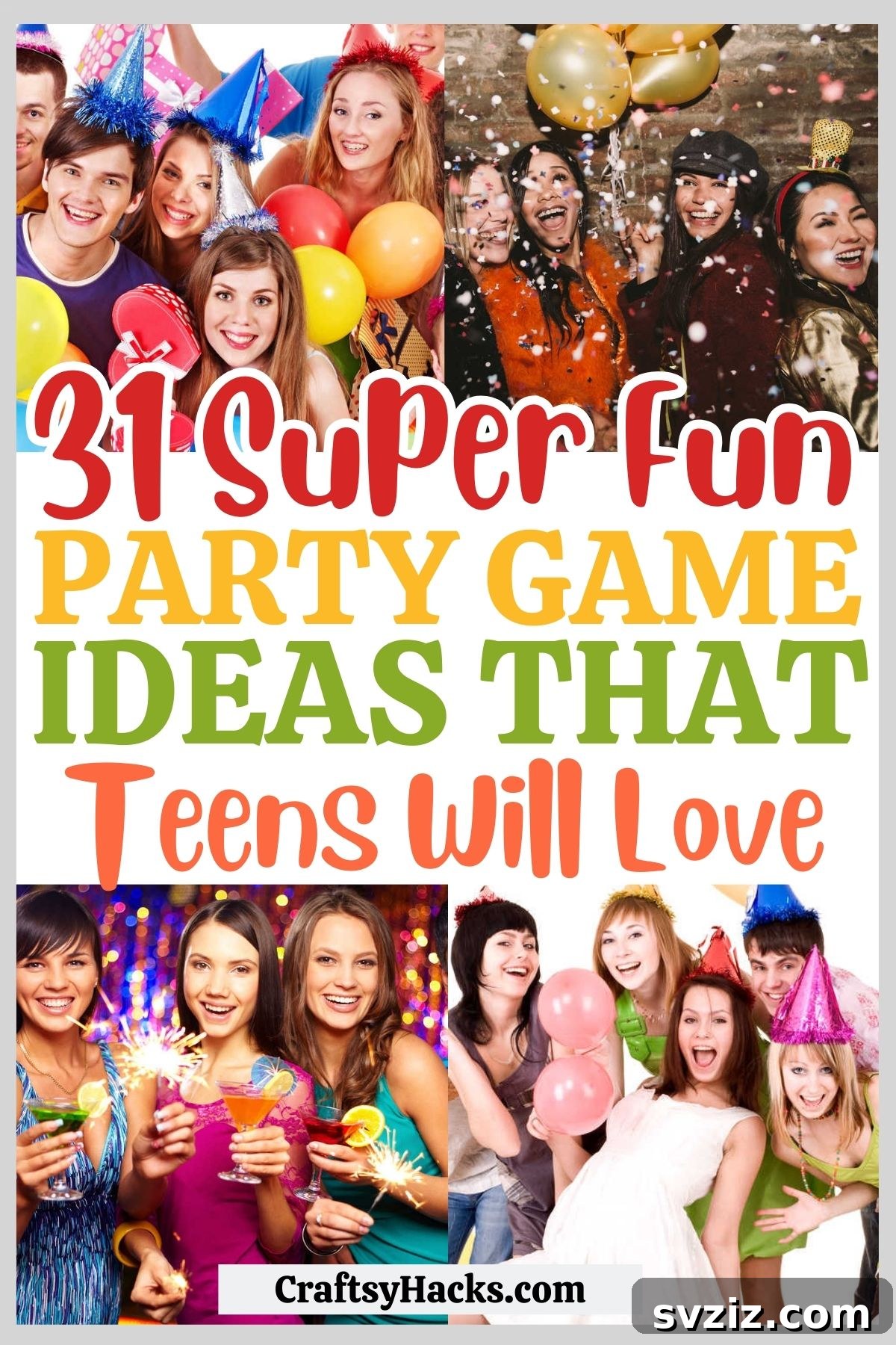 Teenagers laughing and playing party games