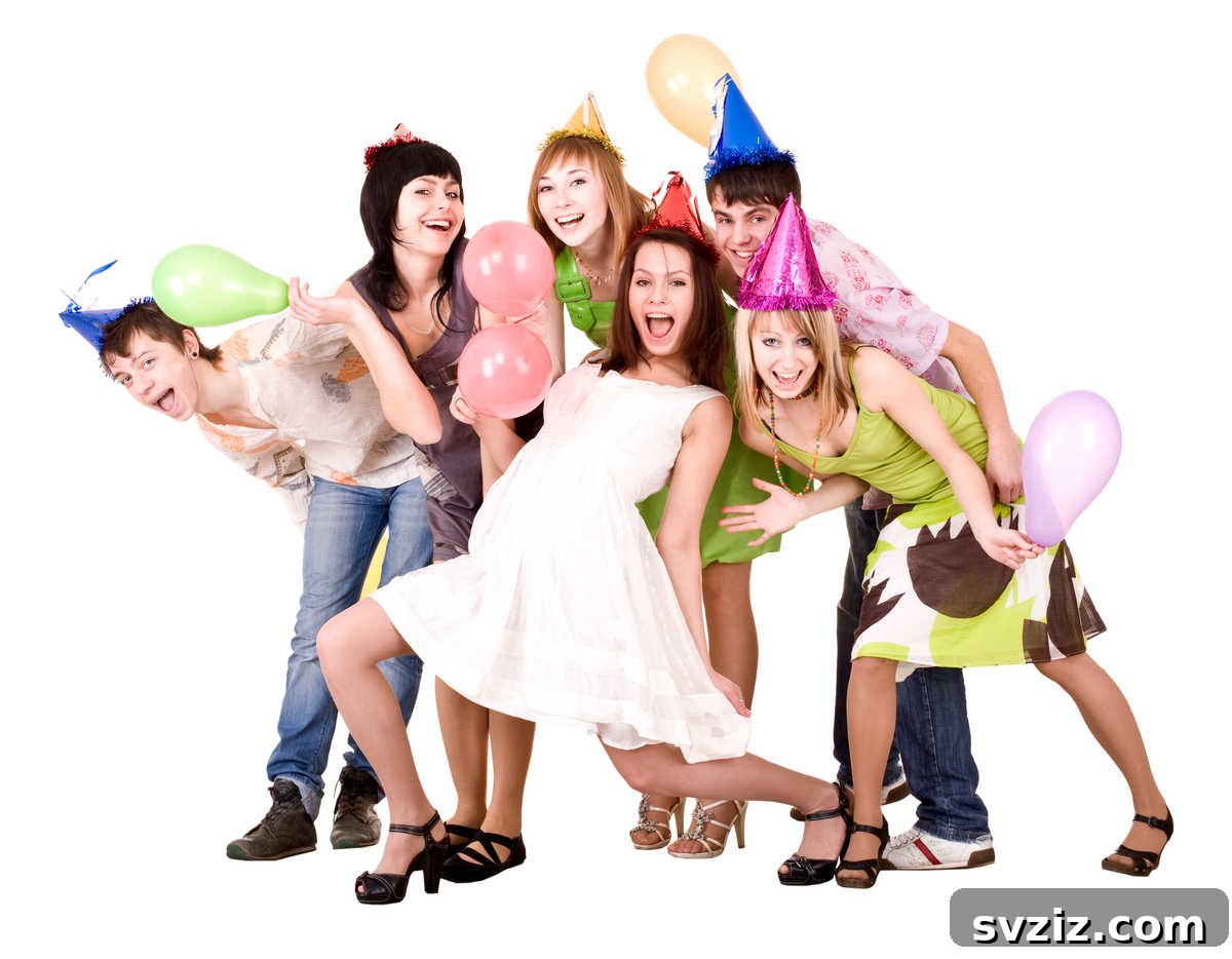 Group of teens taking a selfie