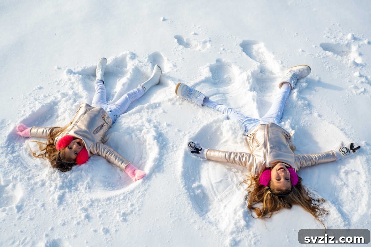 Make snow or sand angels