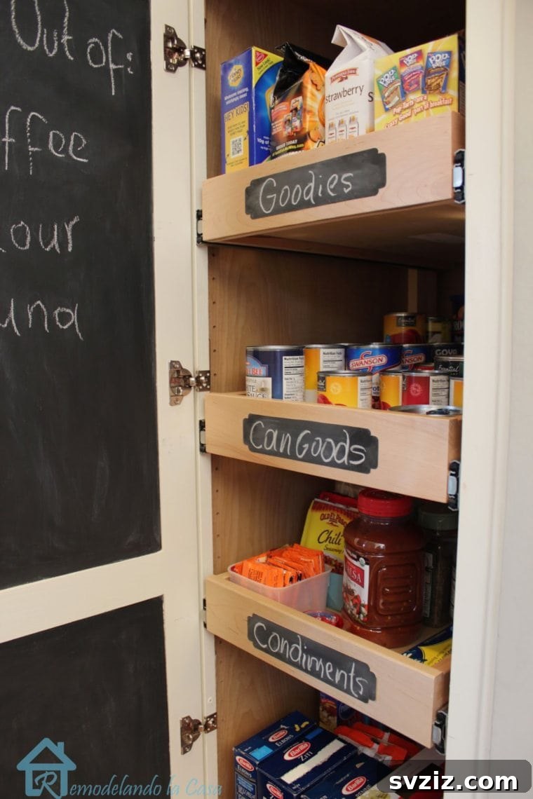 20 Genius Ways to Tame Your Pantry Clutter 19 DIY Pull Out Shelves for Pantry