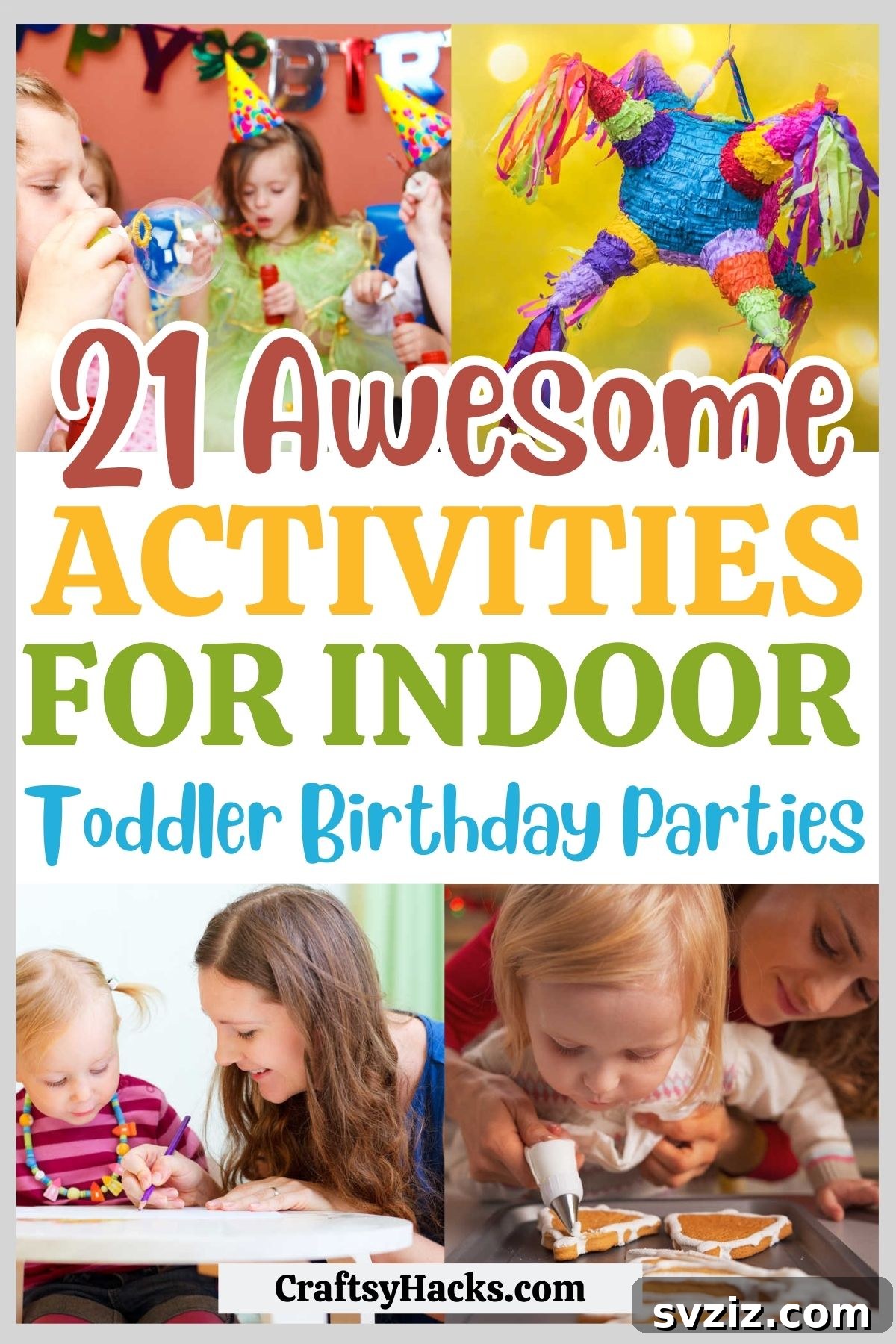 21 Whimsical Indoor Games for Toddler Birthday Bashes 2 Indoor activities for toddler birthday parties, featuring a child playing.