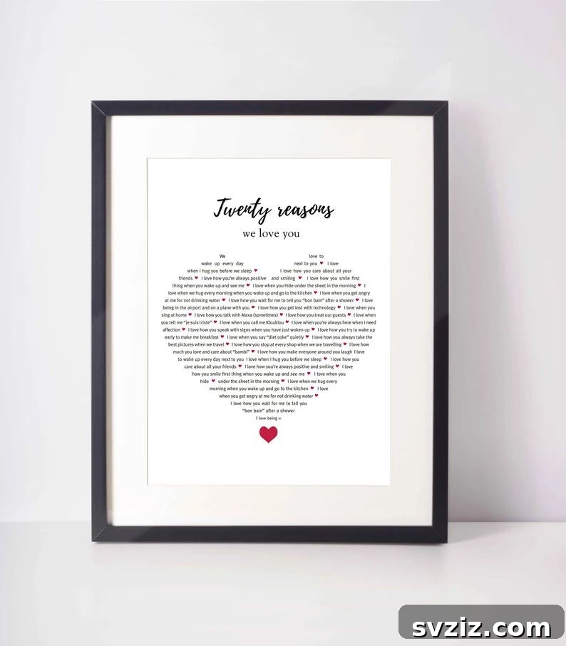Celebrate Two Decades 27 Unique Wedding Anniversary Gifts 12 20 Reasons I Love You