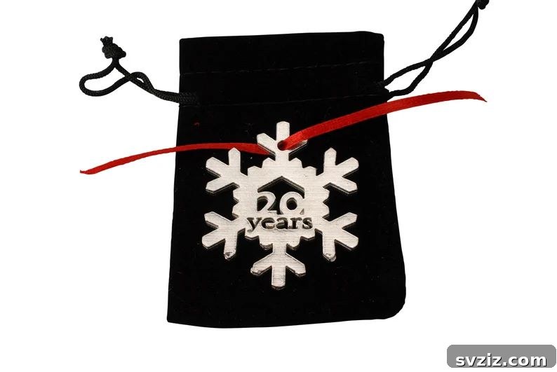Celebrate Two Decades 27 Unique Wedding Anniversary Gifts 16 20 Year Snowflake Cut-out Decoration