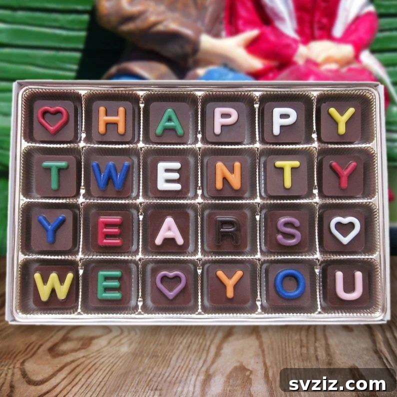 Celebrate Two Decades 27 Unique Wedding Anniversary Gifts 19 Chocolate Cubes