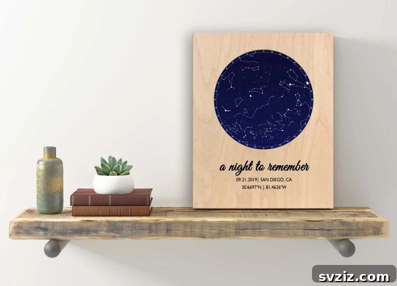 Celebrate Two Decades 27 Unique Wedding Anniversary Gifts 3 Constellation Art