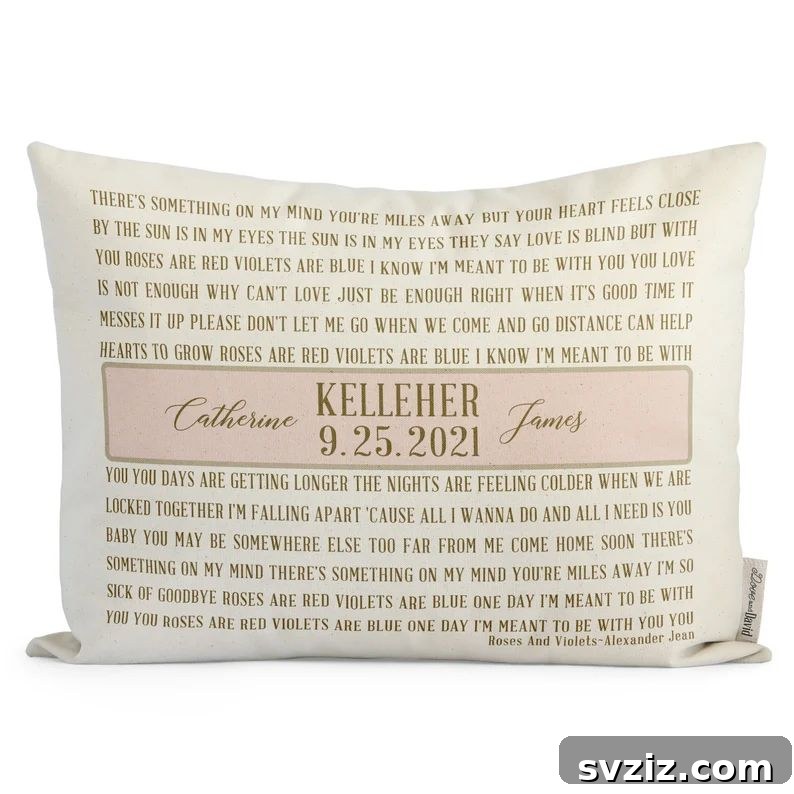 Celebrate Two Decades 27 Unique Wedding Anniversary Gifts 27 Personalized Pillow