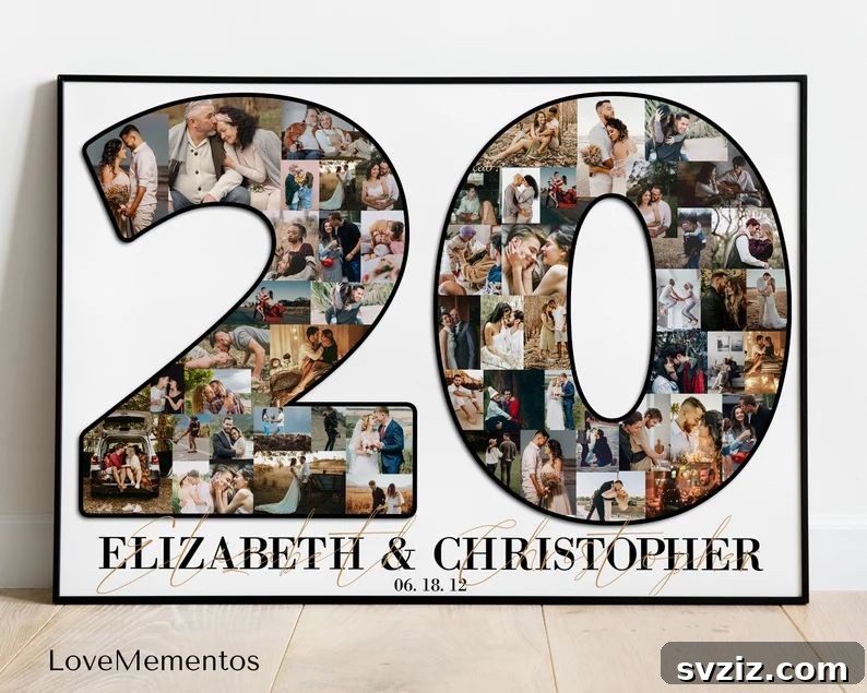 Celebrate Two Decades 27 Unique Wedding Anniversary Gifts 7 Collage