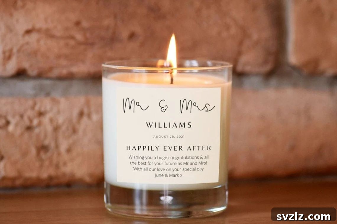 31 Quick Wedding Gifts Newlyweds Will Cherish 3 Personalised Candle
