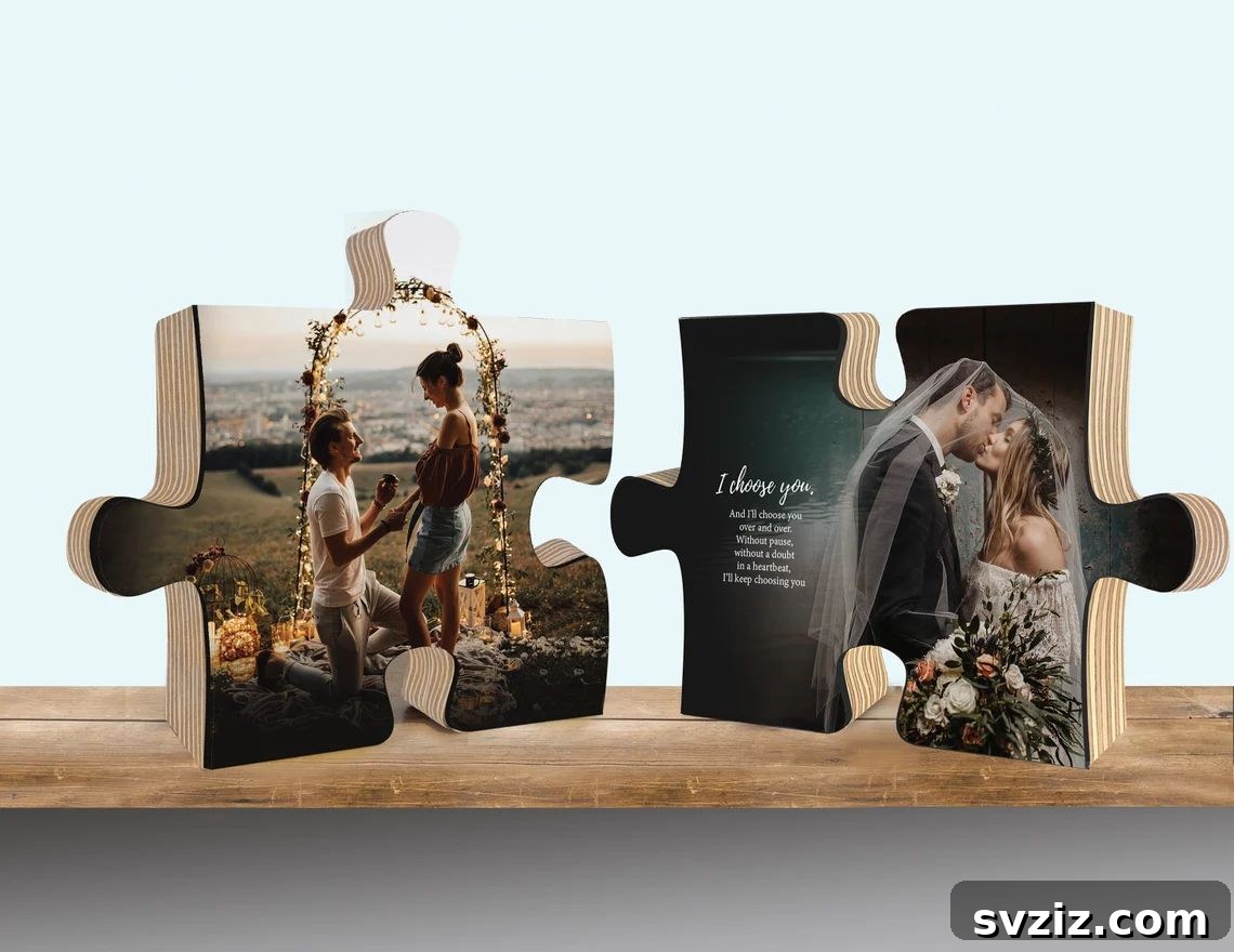 31 Quick Wedding Gifts Newlyweds Will Cherish 23 Personalized Puzzle Pieces