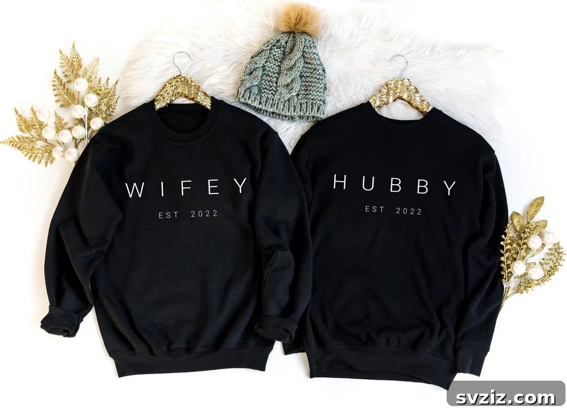 31 Quick Wedding Gifts Newlyweds Will Cherish 25 Wifey Hubby Sweatshirt