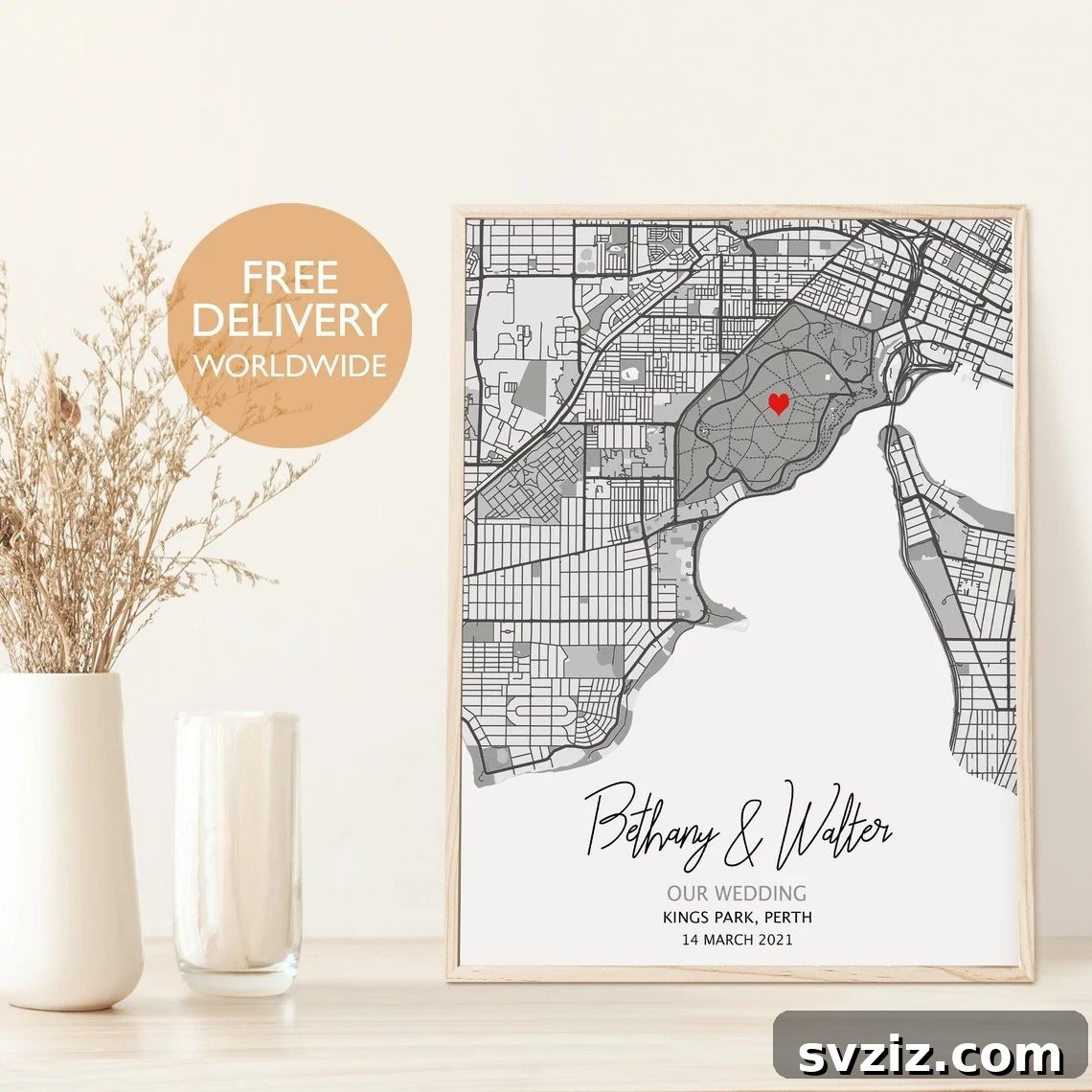 31 Quick Wedding Gifts Newlyweds Will Cherish 26 Wedding Map Print