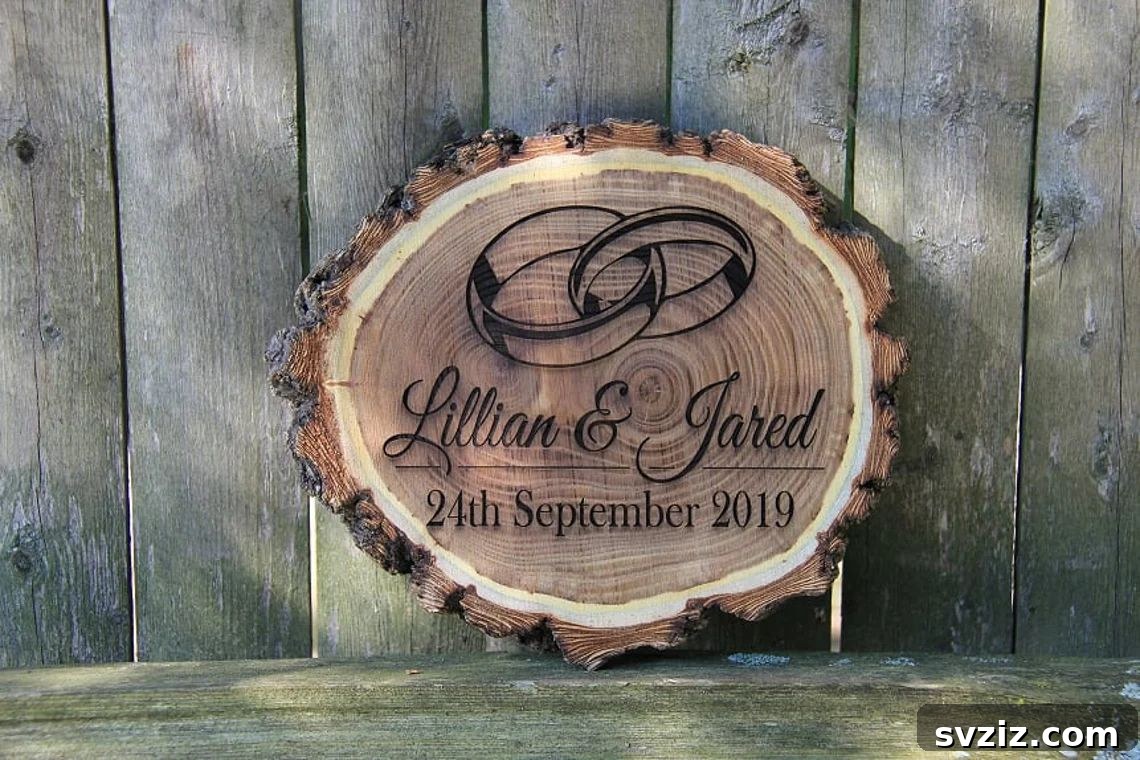 31 Quick Wedding Gifts Newlyweds Will Cherish 27 Rustic Log Plaque