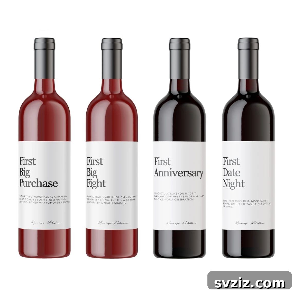 31 Quick Wedding Gifts Newlyweds Will Cherish 29 Milestone Wine Labels