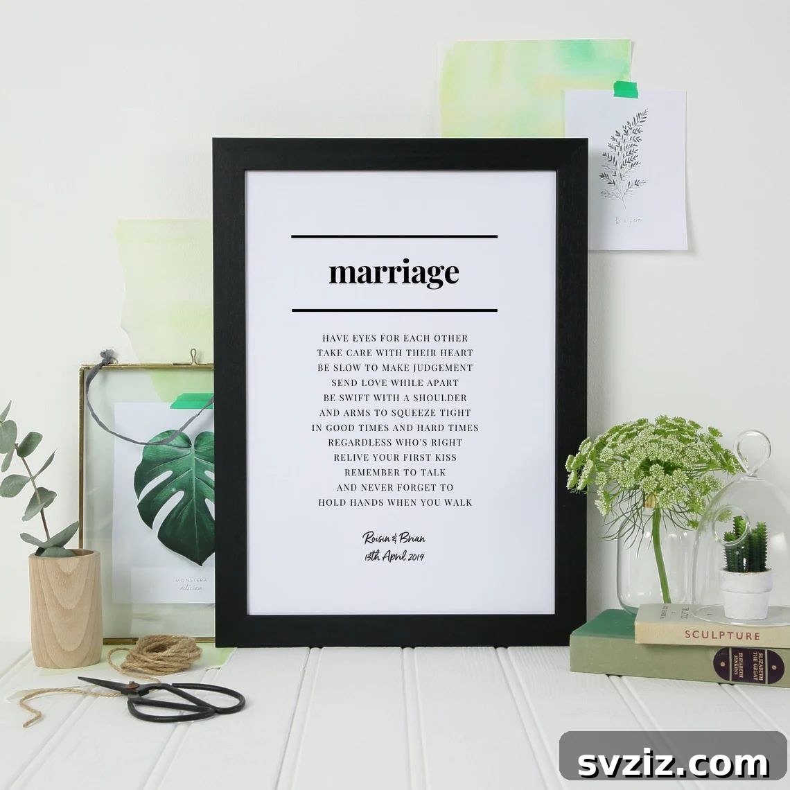 31 Quick Wedding Gifts Newlyweds Will Cherish 33 Framed Marriage Poem