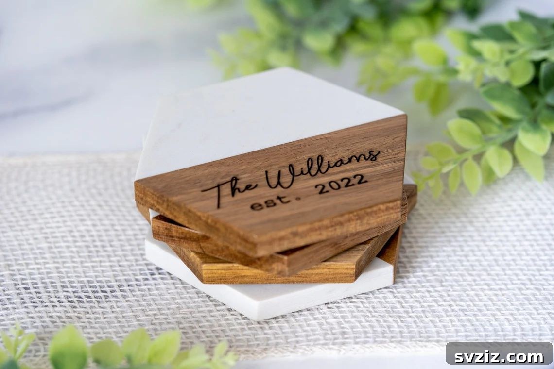 31 Quick Wedding Gifts Newlyweds Will Cherish 9 Personalized Coasters