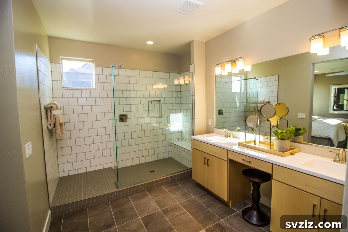 Half-glass walk-in shower partition