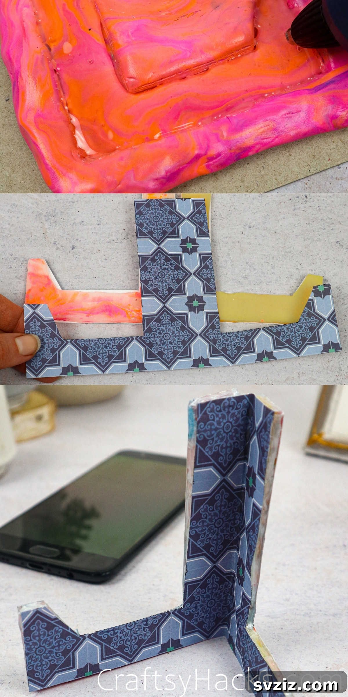 DIY Hot Glue Phone Stand Craft