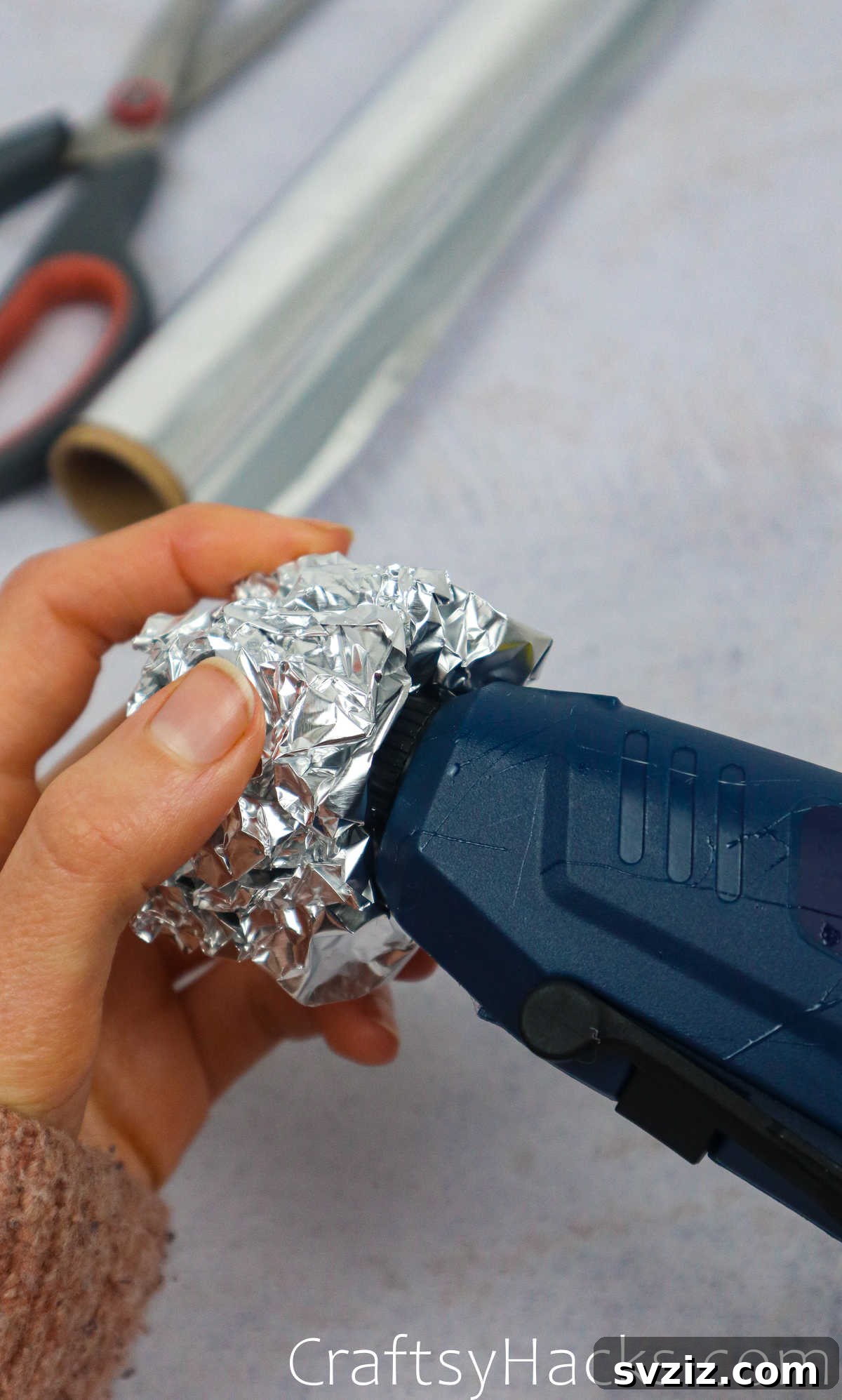 Hot Glue Gun Nozzle Cleaning Hack with Aluminum Foil