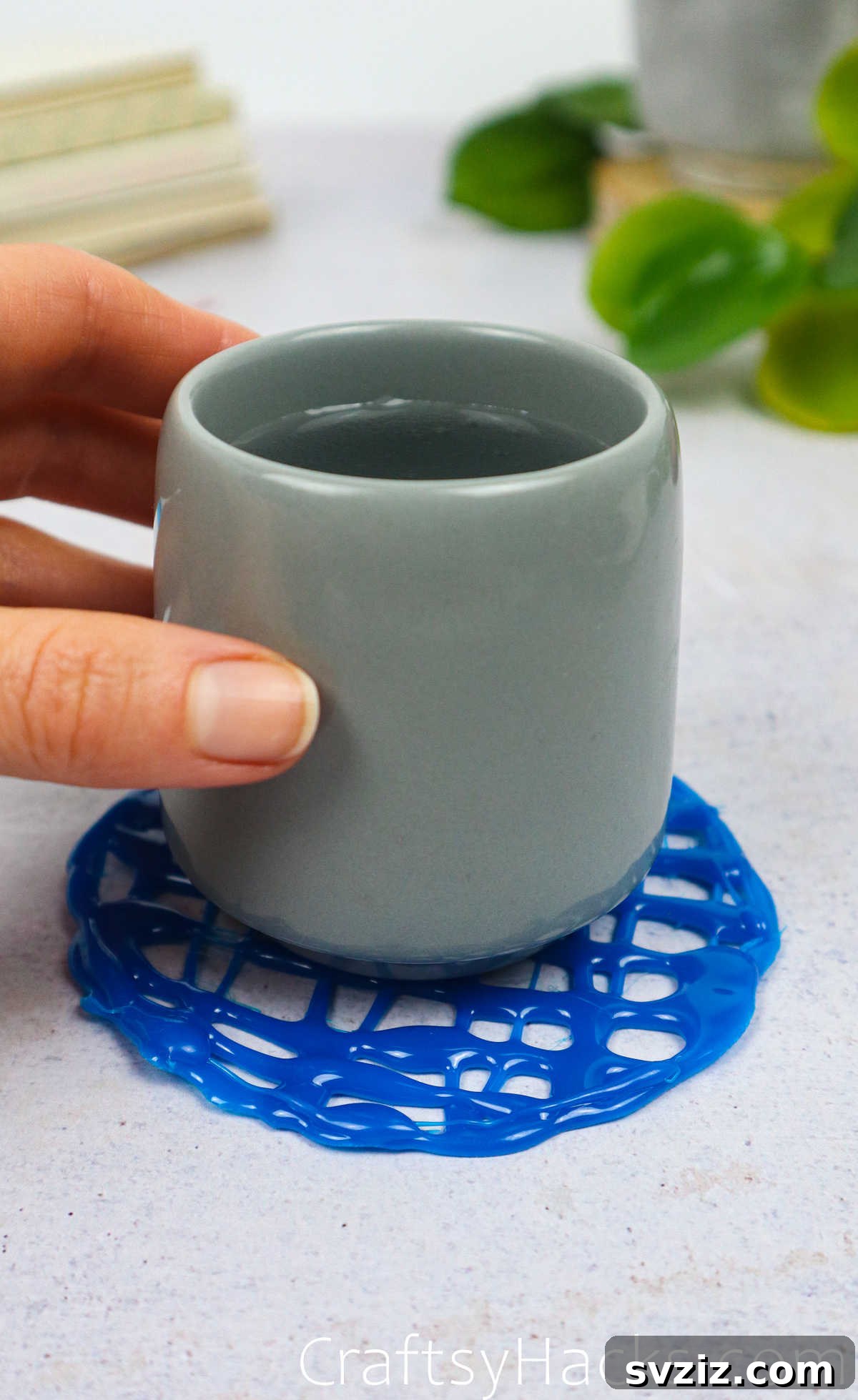DIY Hot Glue Coasters to Protect Furniture